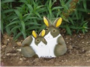 Garden Gifts - Brown Rabbit Babies, garden ornament