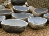 Stone bowls, made from volcanic boulder stone