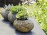 Stone pots, made from volcanic boulder stone
